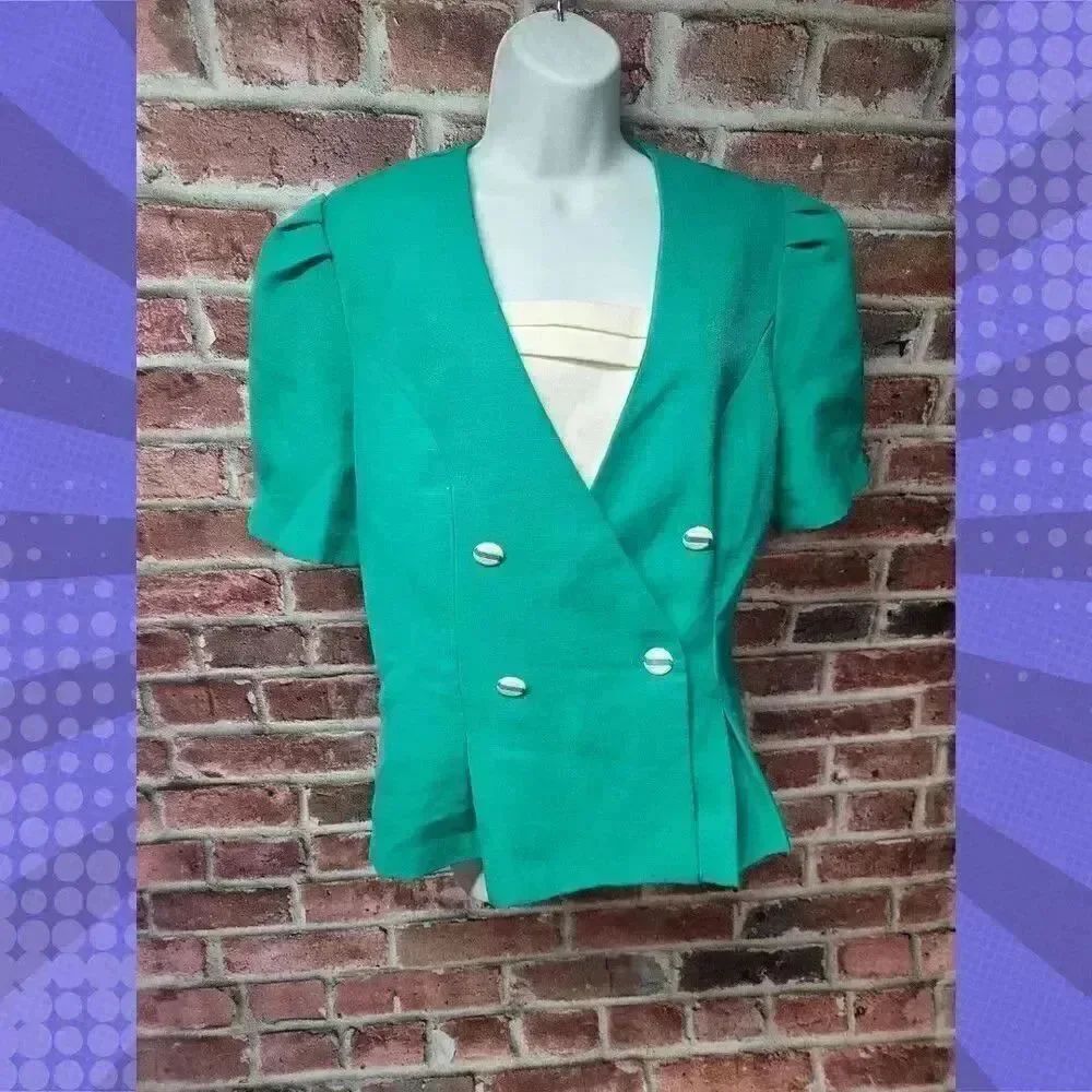 Women’s Vintage Good‎ Times Double‑Breasted Blazer 14P